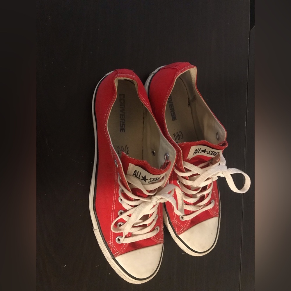 Red Chuck Taylors size 10.5